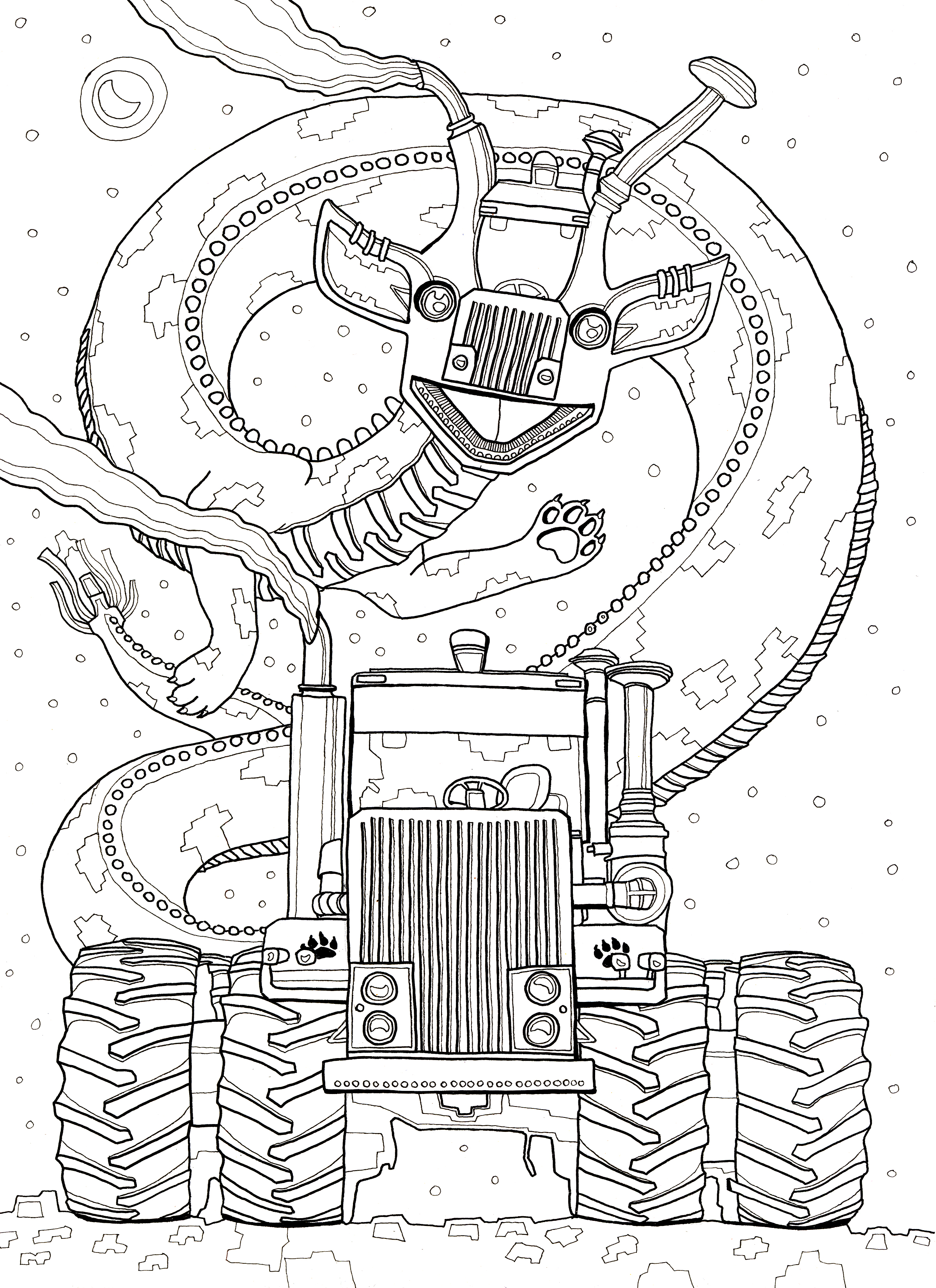 Art Of The Tractor Coloring Book Octane Press