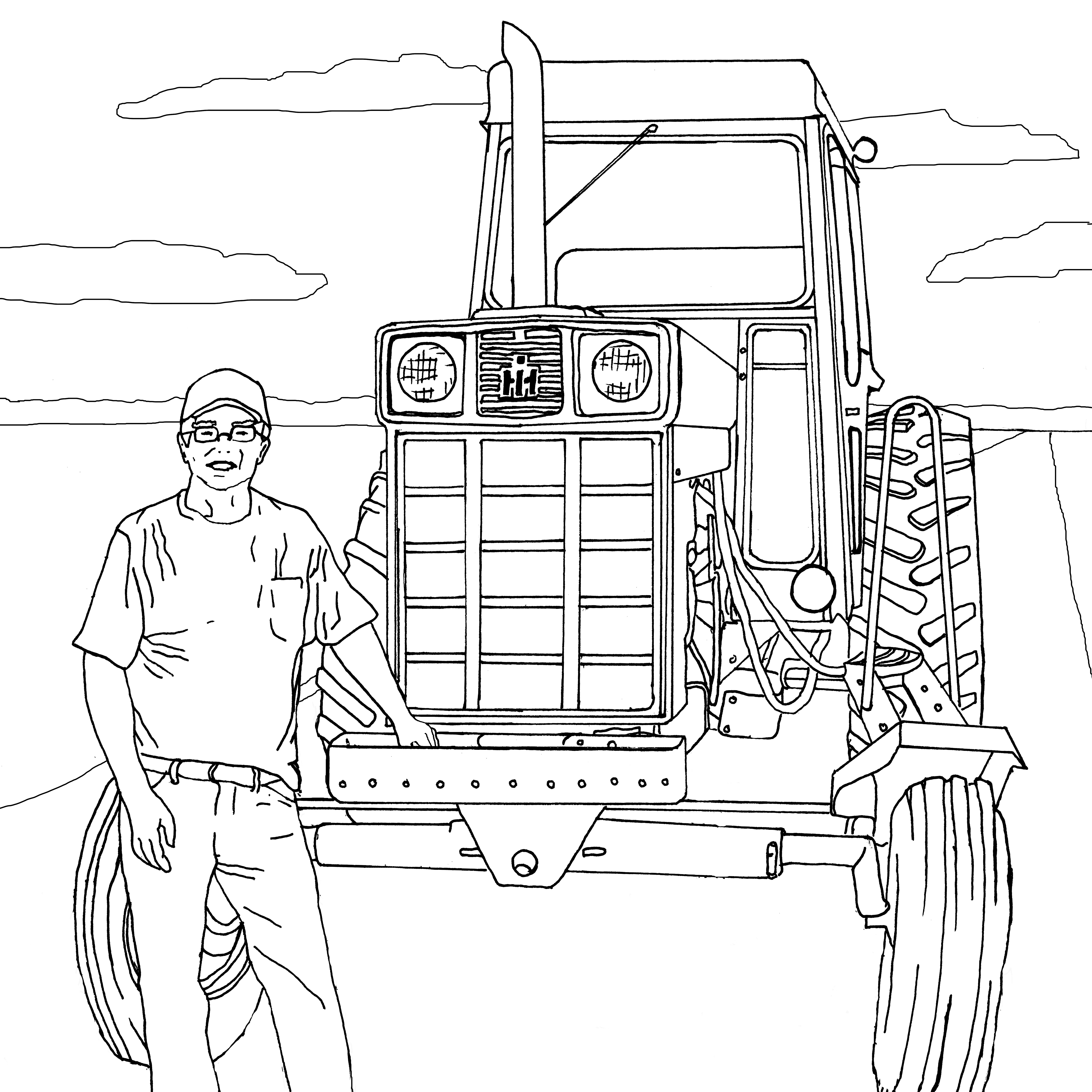 Art of the Tractor Coloring Book Octane Press