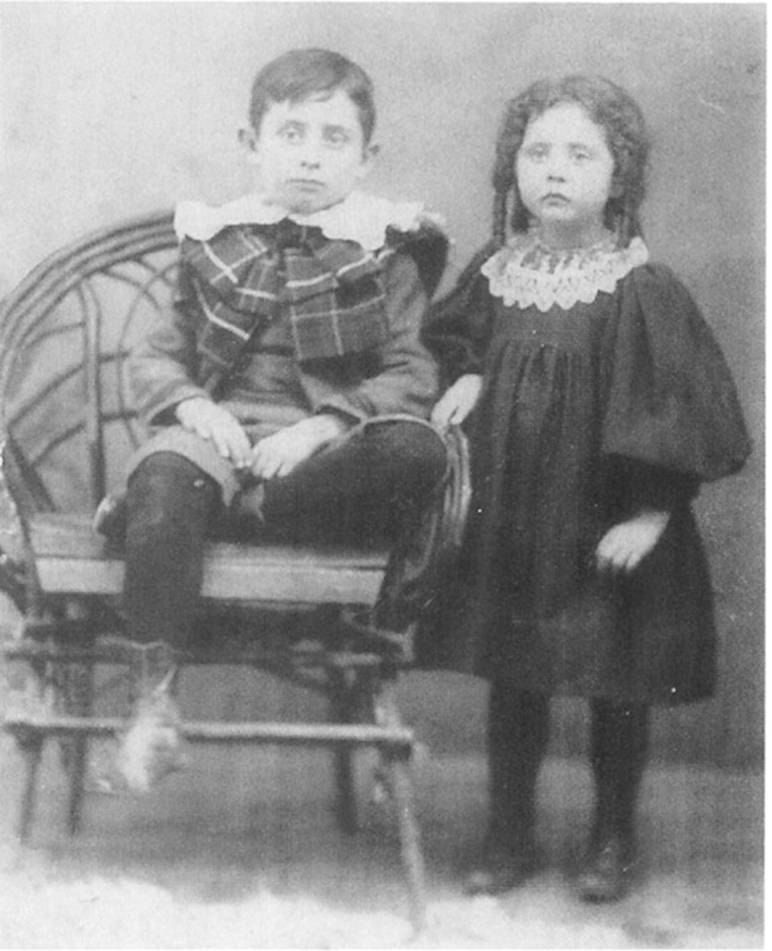 Clessie and sister, Irene, about 1898.