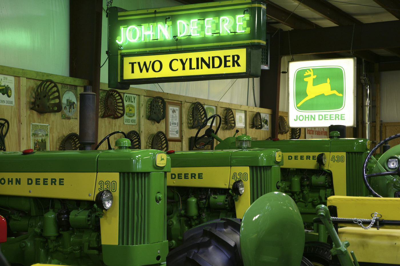 John Deere neon sign