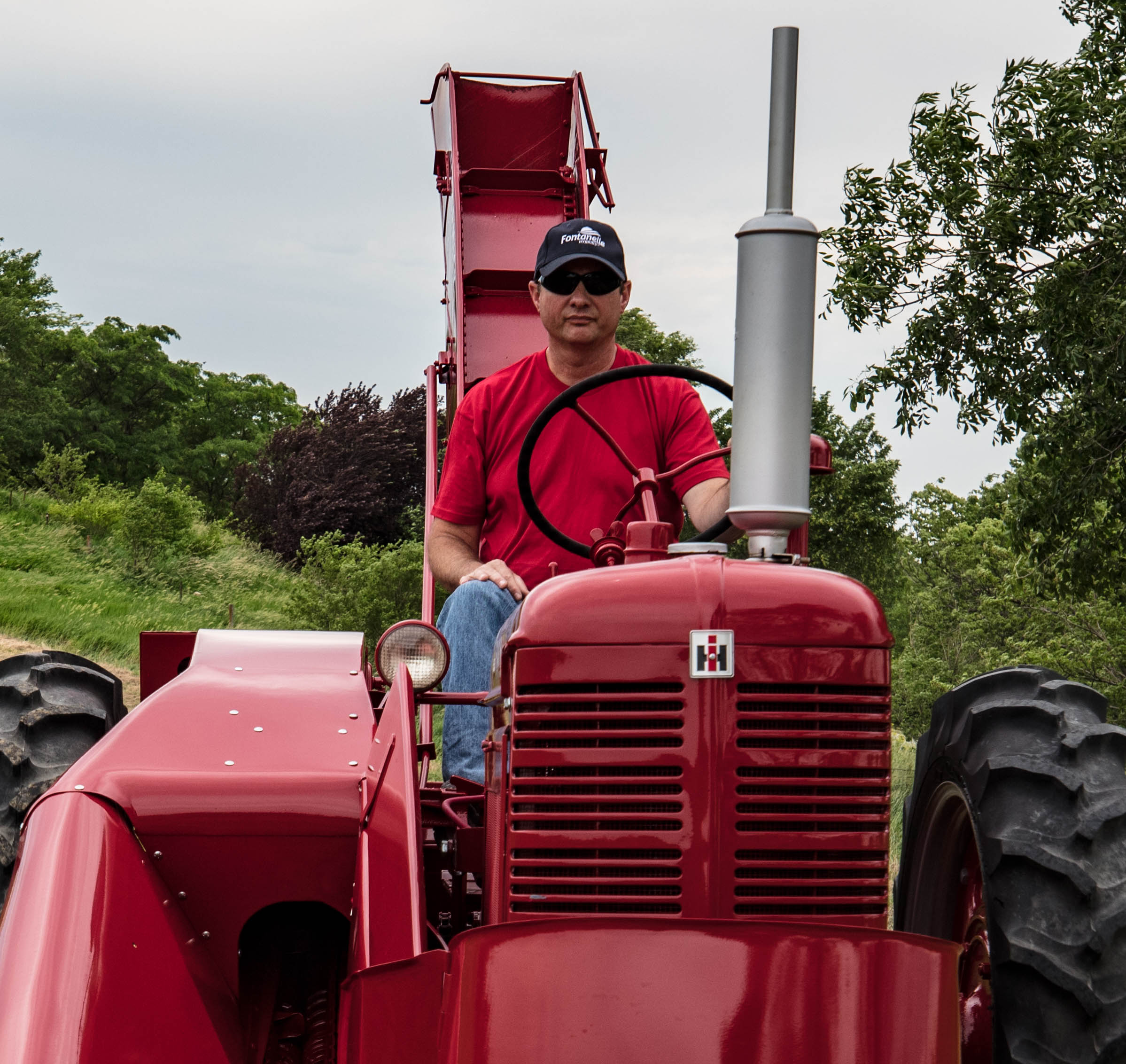 Farmall Super C with 1 Row Picker