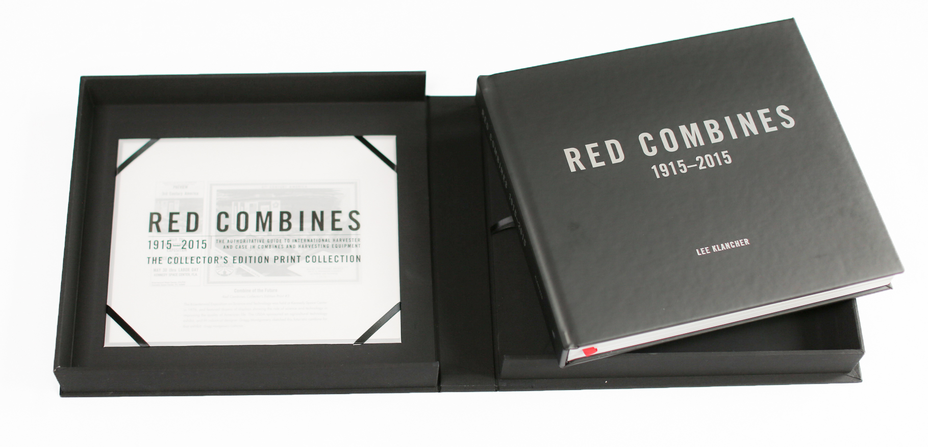 Photo of Red Combines Collectors Edition Leatherbound book in case
