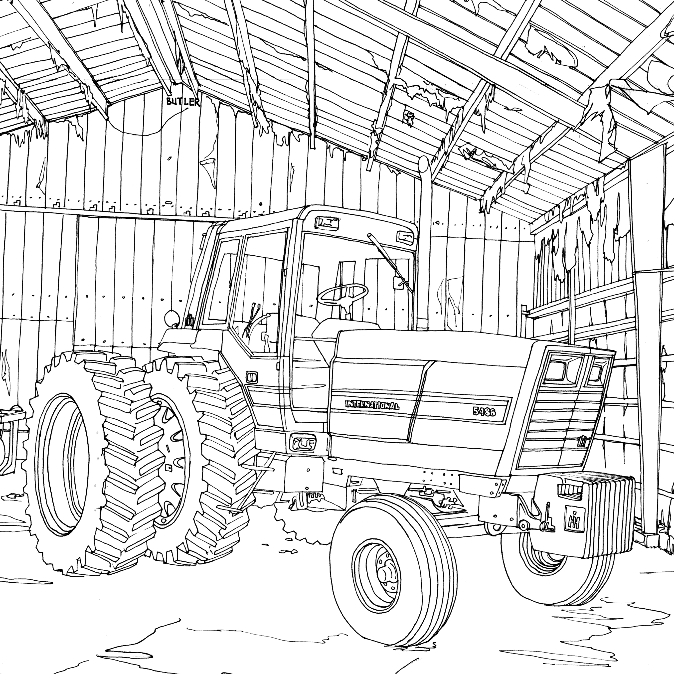 Tractor coloring pages, Tractors, Coloring pages for kids