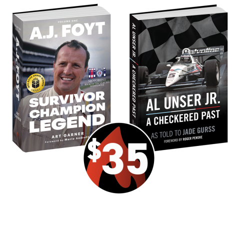 Al Unser Jr. and A.J. Foyt Book Covers
