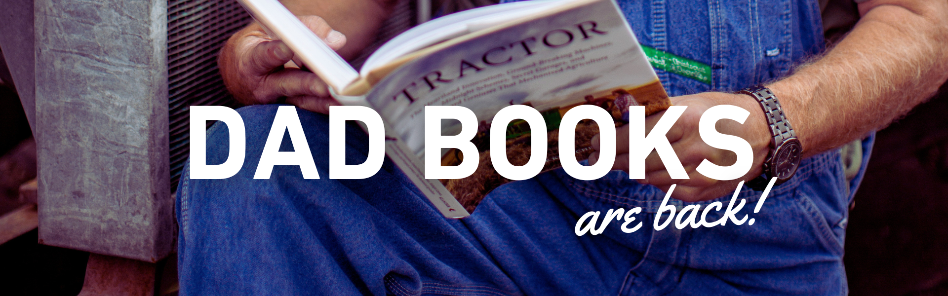 Dad Books Are Back Father's Day Banner